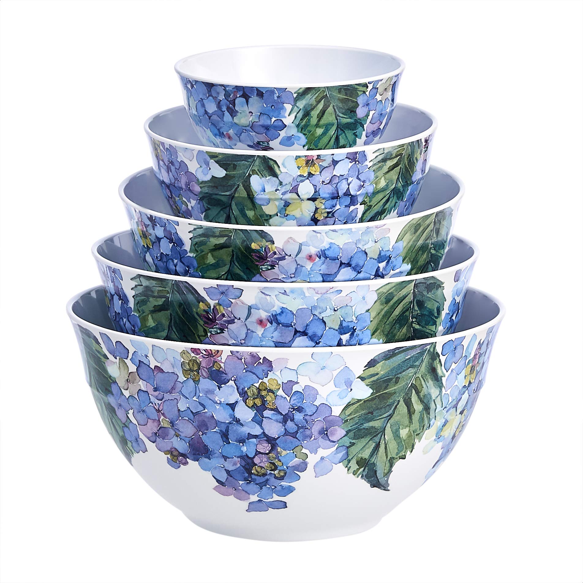 AmazonBasics 連蓋攪拌碗套裝｜Hydrangea Floral・10件組 · 圖片 5
